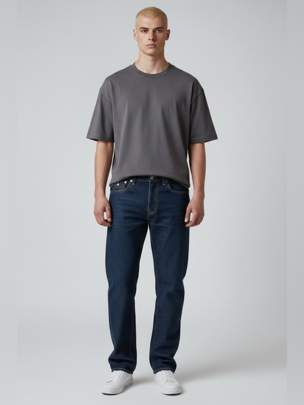 Men ‘s True Religion Dark Wash Denim Jeans Straight with Contrast Stitching - Picture 1 of 14